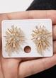 Сережки жіночі з камінчиками Fashion Jewelry Золоті 19367 - зображення 7