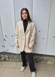 Жакет женский удлиненный на пуговицах в полоску H&M Бежевый 17894 M (укр 44-46) - изображение 9