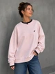 Світшот жіночий Matinee&Fancy 877-52 oversize з подвійним коміром і вишивкою one size рожевий - зображення 6