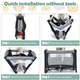 Мобіль для дитячого ліжечка GOPLUS Baby Travel Cot 125 x 65 x 78 см чорний - зображення 2