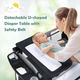 Мобіль для дитячого ліжечка GOPLUS Baby Travel Cot 125 x 65 x 78 см чорний - зображення 3