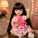 Реалістична лялька реборн Reborn Baby Doll Milana 55 см – вінілова дівчинка з довгим волоссям та аксесуарами, можна купати (RB096) - зображення 1