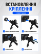 Автомобільний тримач SD01 з бездротовою зарядкою 15W на решітку авто з функцією повороту 90° Чорний - зображення 9