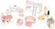 Drewniany domek dla lalek EcoToys Laura z zestawem mebli EF8208 (5905817012060) - obraz 4
