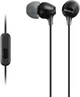 Наушники с микрофоном Sony MDR-EX15AP вакуумные Mini Jack 3.5 мм 1.2 м Черные (MDREX15APB.CE7) - изображение 1