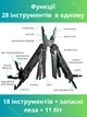 Мультитул Multi Tool MQ071 універсальний багатофункціональний мультиінструмент Кишеньковий ніж складний туристичний сталевий мультітул з бітами та 2 лезами 548854527 - зображення 3