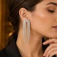 Женские сережки вечерняя бижутерия Олимпия jewelry Серебристые - изображение 1