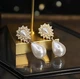 Жіночі сережки "Маркіза" jewelry Білі - зображення 1