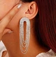 Женские сережки вечерняя бижутерия Олимпия jewelry Серебристые - изображение 6