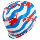 Шапочка для плавания силиконовая юниорская с крабиками Mad Swim 057407 White-Red-Blue - изображение 2