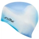Шапочка для плавания двухцветная силиконовая взрослая Cima 8683 White-Light Blue - изображение 2
