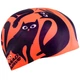 Шапочка для плавания силиконовая взрослая котики Mad Swim 055457 Orange-Black - изображение 3