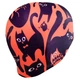 Шапочка для плавания силиконовая взрослая котики Mad Swim 055457 Orange-Black - изображение 4