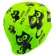 Шапочка для плавания силиконовая юниорская котики Mad Swim 057405 Green - изображение 4