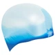 Шапочка для плавания двухцветная силиконовая взрослая Cima 8683 White-Blue - изображение 2