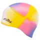 Шапочка для плавания двухцветная силиконовая взрослая Cima 8683 White-Multicolor - изображение 3