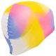Шапочка для плавания двухцветная силиконовая взрослая Cima 8683 White-Multicolor - изображение 5