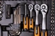Набір інструментів MASTERTOOL PROFI ¼"&⅜"&½"&TORX 121 шт 4-13 мм 9-19 мм 20-32 мм Е8-Е20 CrV50BV30 протиударний кейс 78-5121 - зображення 3