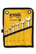 Ключі комбіновані MASTERTOOL COLD FORGED набір 6 шт (8/10/12/13/14/17 мм) 31CrV3 DIN 3113 у чохлі 72-1106 - зображення 1