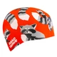 Шапочка для плавания силиконовая юниорская енот Mad Swim 057422 Red-Black-Grey - изображение 2