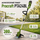 Аккумуляторный триммер Procraft PTA24BL мотокоса бесщеточная электрокоса беспроводная садовая косилка для травы газона сорняков 380 мм 5000 об мин телескопическая штанга с АКБ 3 А·ч зарядным устройством ножом катушкой - изображение 1