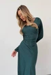 Женское шелковое платье MAXI / Зеленый 46-48 / BASED 0135812 - изображение 2