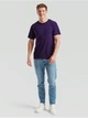 Футболка мужская Fruit of the Loom Valueweight базовая классическая 100% хлопок, размер XXL , Фиолетовая - зображення 5