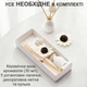 Аромадиффузор для дома аромат Роза 30 мл с эфирным маслом ротанговыми палочками натуральный парфюмированный освежитель воздуха миндаль роза чёрная смородина мускус ароматизатор для комнаты спальни квартиры офиса с цветком керамический Белый 160_11_30_4 - изображение 3