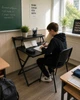 Стіл письмовий складний для маленької кімнати , стіл з полицею для дому та гуртожитку - зображення 4