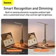 Настільна лампа Baseus Smart Eye Series 3000K/4000K/6000K Складна LED-лампа з акумулятором 2200 mAh та сенсорним керуванням для читання, навчання та роботи (DGZG-02), Сірий - зображення 6