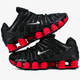 Кроссовки мужские и женские Ni Shox TL Black Red / Най Шокс черные с красным 41 - изображение 1