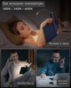 Лампа акумуляторна Glocusent A20 16 LED Гнучка металева Clip ніжка з прищіпкою для читання книг з таймером Чорний (2120632) - зображення 7