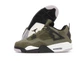 Кроссовки женские и мужские Ni Air Jord 4 Khaki Black White / Най аир Джорд 4 хаки черные 37 - изображение 5