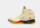Кросівки чоловічі та жіночі Ni Air Jord 5 Off-White Sail / Най аір Джор 5 офф-вайт високі 41 - зображення 3