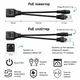 Пассивный PoE-адаптер RJ45 инжектор и сплиттер для IP-камер, 12–48 В, кабель 16 см, черный 2 шт комплект - изображение 1