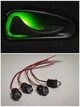 Светодиодная подсветка дверных ручек ниш и полок торпедо в авто 12V комплект 4 шт 10мм с защелками LED подсветка салона ЗЕЛЕНАЯ - изображение 6