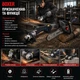 Аккумуляторная болгарка BOXER 2в1 угловая шлифмашина цепная пила бесщеточная УШМ для резки металла шлифования зачистки поверхностей распиливания древесины 24 В 2000 Вт 3 скорости 2 батареи адаптер шина 400 мм кейс - изображение 4
