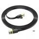 Сетевой патч корд Hoco US07 (сетевой кабель, CAT6, 1 Гбит/с, Ethernet RJ45 – RJ45, плоский, длина 3 метра) - Черный - изображение 2