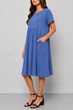 Сукня жіноча однотонна повсякденна джинс 214R209 AGER 4XL-5XL - зображення 2