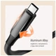Дата кабель USB-C to USB-C 2.0m (PVC+Aluminum Alloy) (PD Fast Charging 240W) 5А black ColorWay (CW-CBPDCC070-BK) - изображение 10