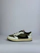 Кросівки жіночі Air Jordan 1 Retro Low OG SP Travis Scott Khaki White Black шкіра сітка текстиль 36р хакі з білим - зображення 5