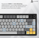 Клавиатура беспроводная Ajazz AF82 Wireless/Bluetooth/USB Black/White (AF82-BW) - изображение 7
