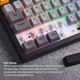Клавиатура беспроводная Ajazz AK820 V2 Coconut Flake Switch Wireless/Bluetooth/USB Black/Gray/Yellow (AK820-V2-CF-BGY) - изображение 8