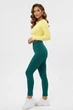 Лосины женские на флисе однотонные зеленого цвета Fashion размер 42-44 (218320) - изображение 2
