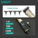 Триммер VGR V296 для стрижки волос и бороды с LED дисплеем 4 насадки 1 3 5 7 мм металлический корпус аккумуляторный USB для профессионального ухода за лицом и создания контуров прически с автономной работой 180 минут металлический прибор - изображение 5