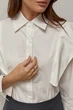 Костюм-двойка с рубашкой и мини-юбкой цвет белый размер S FL_003508 - изображение 4