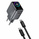Сетевое зарядное устройство WiWU Voyager CHG500 GaN 45 Вт с TFT-дисплеем - изображение 3