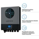 Автономний інвертор Solarverse Ampere Double 8kW 48V 1 MPPT Wi-Fi 220V Однофазний (SV8048AD) - изображение 3