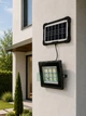 Аккумуляторный LED-прожектор с солнечной панелью, светодиодный фонарь с пультом ДУ и влагостойким корпусом, черный - изображение 8