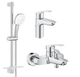Набiр змiшувачiв Grohe Eurosmart New 3 в 1, для ванни та душу UA123238S3 - зображення 1
